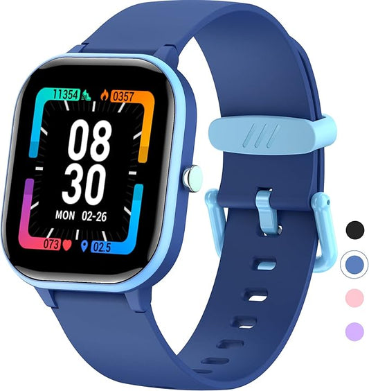 Kids Fitness Tracker Watch, IP68 Waterproof Smart Watch with 19 Sport Modes, Pedometer, Heart Rate Monitor, 19 Sports Modes, Great Gift for Kids