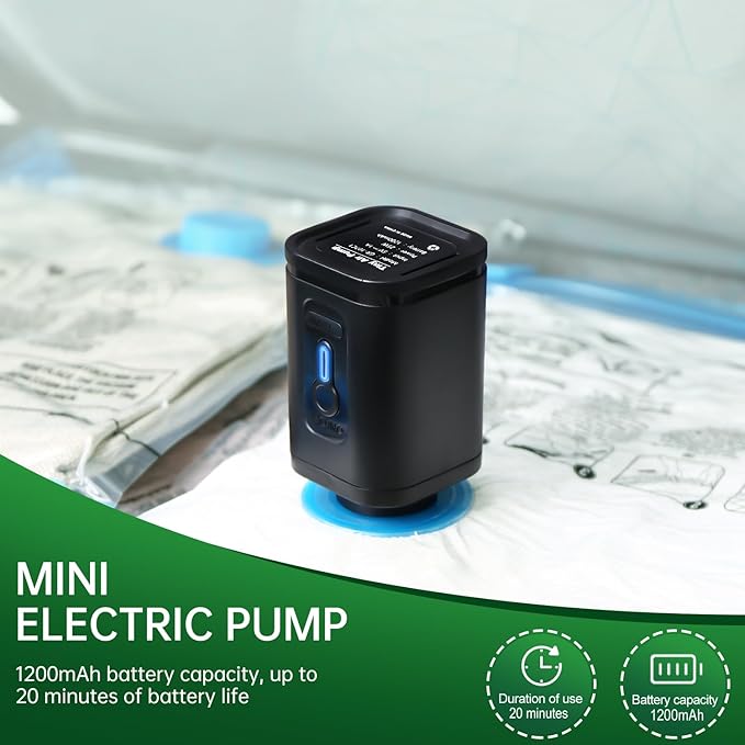 BRODI 18 Combo Pack Travel Vacuum Bags with Pump - Space Saver & Travel Essentials, Clothing & Luggage Vacuum Seal Bags