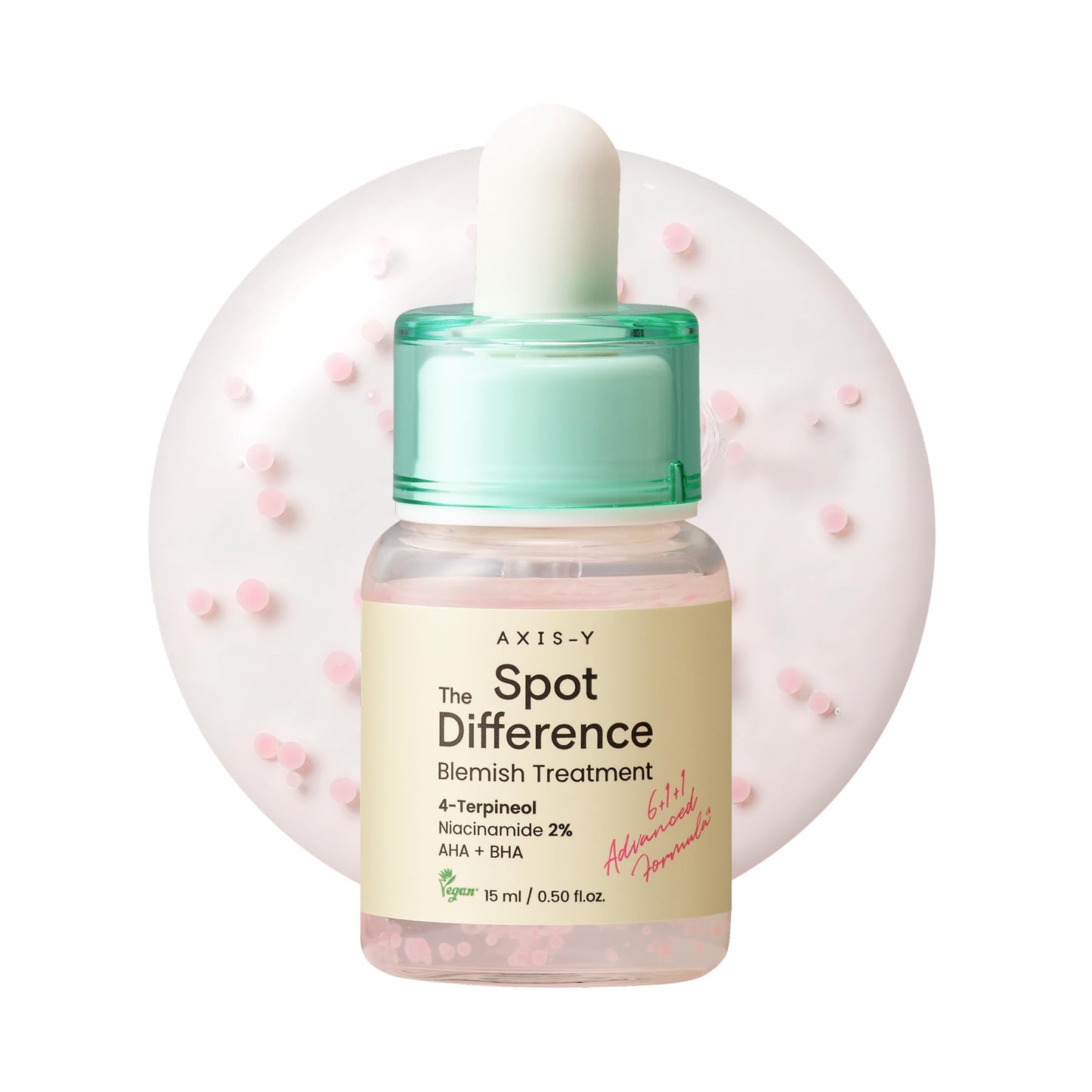 AXIS-Y Spot The Difference Blemish Spot Treatment - 4-Terpineol 2% Niacinamide AHA BHA Soothes Breakouts & Skin Barrier Repair - Vegan Korean Skin Care Face Serum - 0.50 fl. oz.
