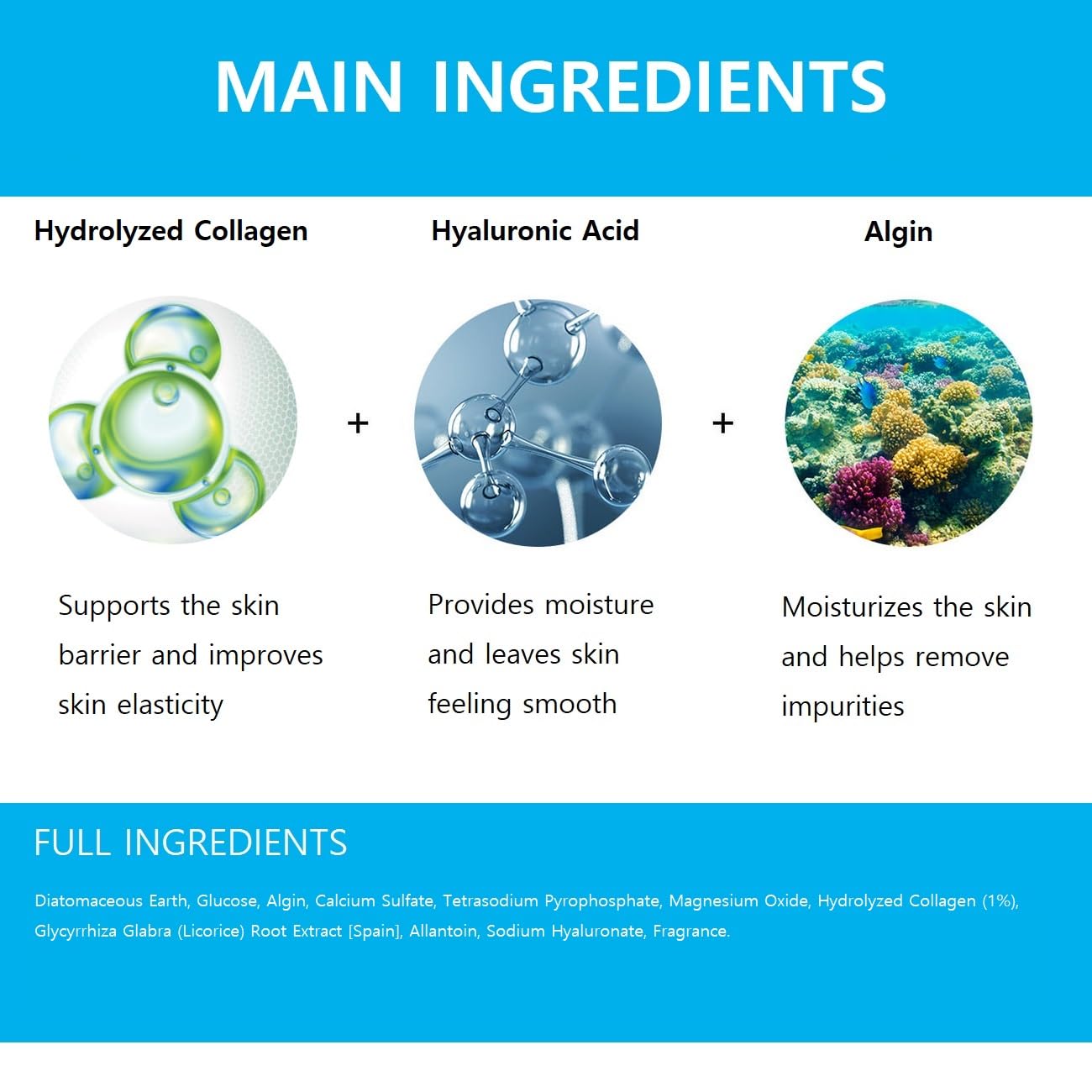 jNE Anskin Original Modeling Mask Powder Pack | Korean Skincare Face Pack for Calming Irritated Skin, Deep Hydration & Pore-Cleansing Care | (35.27oz / 1kg, Collagen)