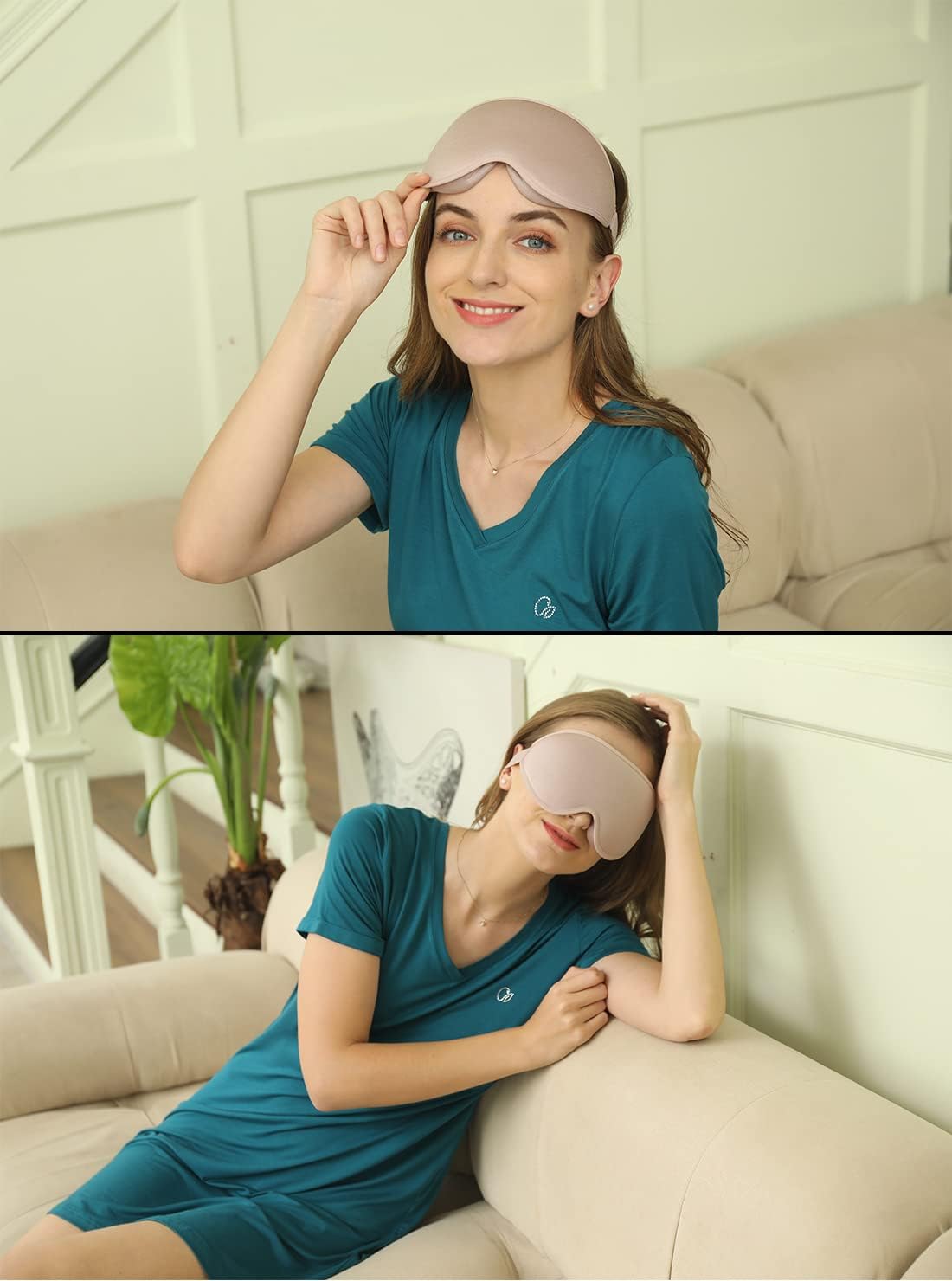 Sleep Mask, 3D Deep Contoured Eye Covers for Sleeping, 99% Block Out Light Eye Mask,Zero Pressure Cup Blindfold for Men Women, with Adjustable Strap for Sleeping, Yoga, Traveling (Pink)