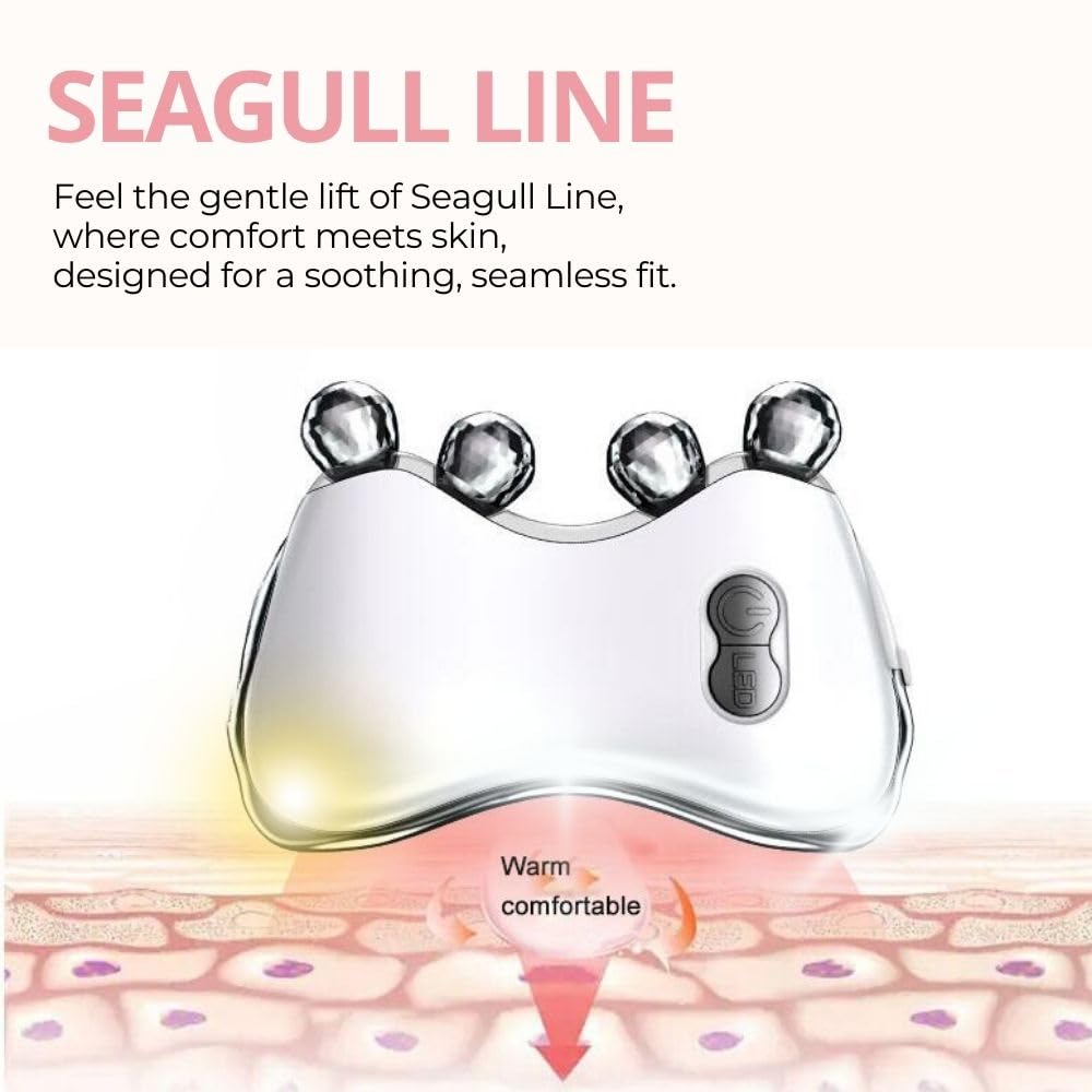 BANU LED Gua Sha Device, Gua Sha Facial Tool with Heat and Vibration, Face Massager for Anti-Aging Wrinkles Puffiness Skin Rejuvenation and Toning (3D)