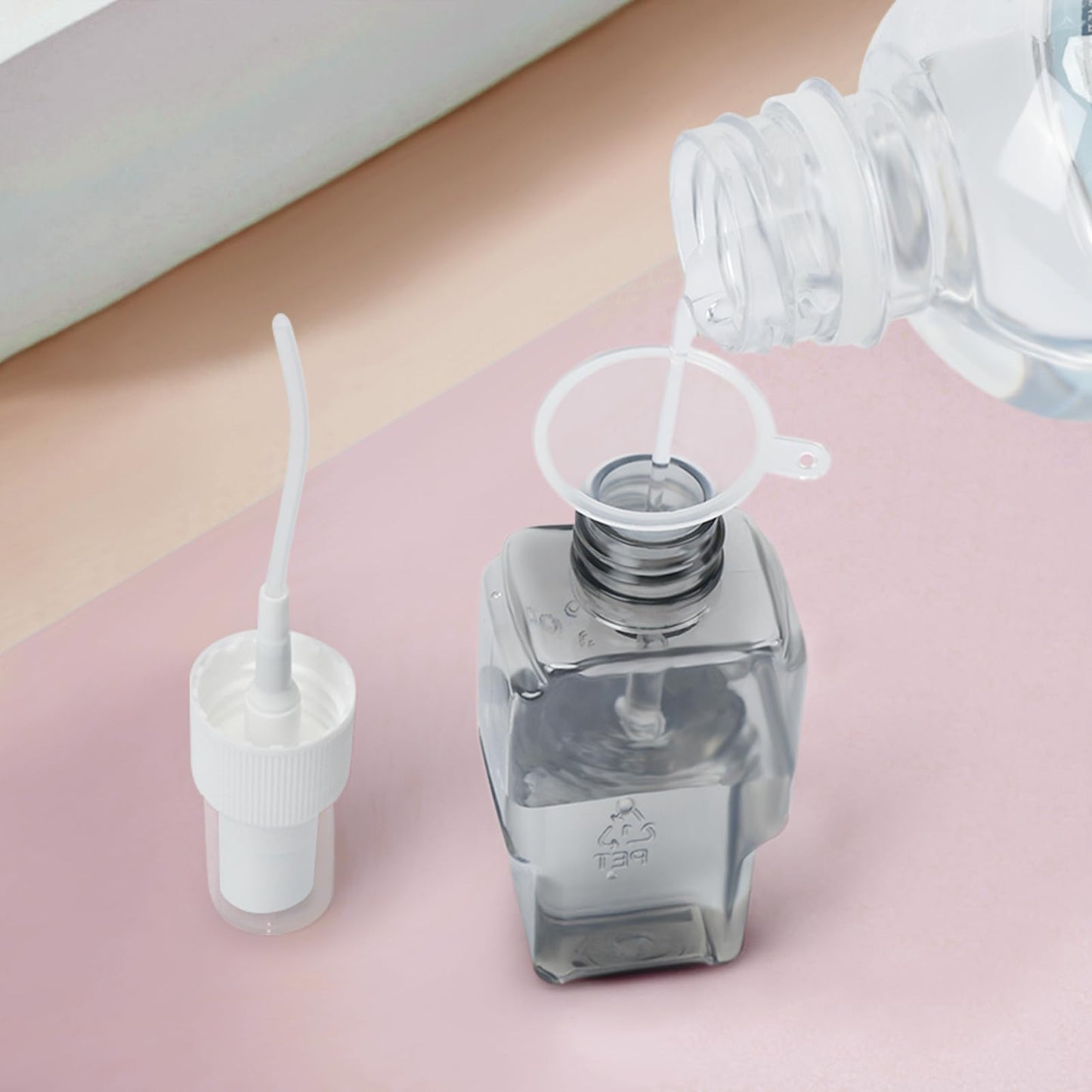 SyuCeia TSA Approved Travel Bottles - Leak Proof BPA-Free Plastic Toiletries Bottles for Shampoo, Lotion & Conditioner | Refillable Travel-Size Containers | Airplane Carry-On Essentials (Pink)