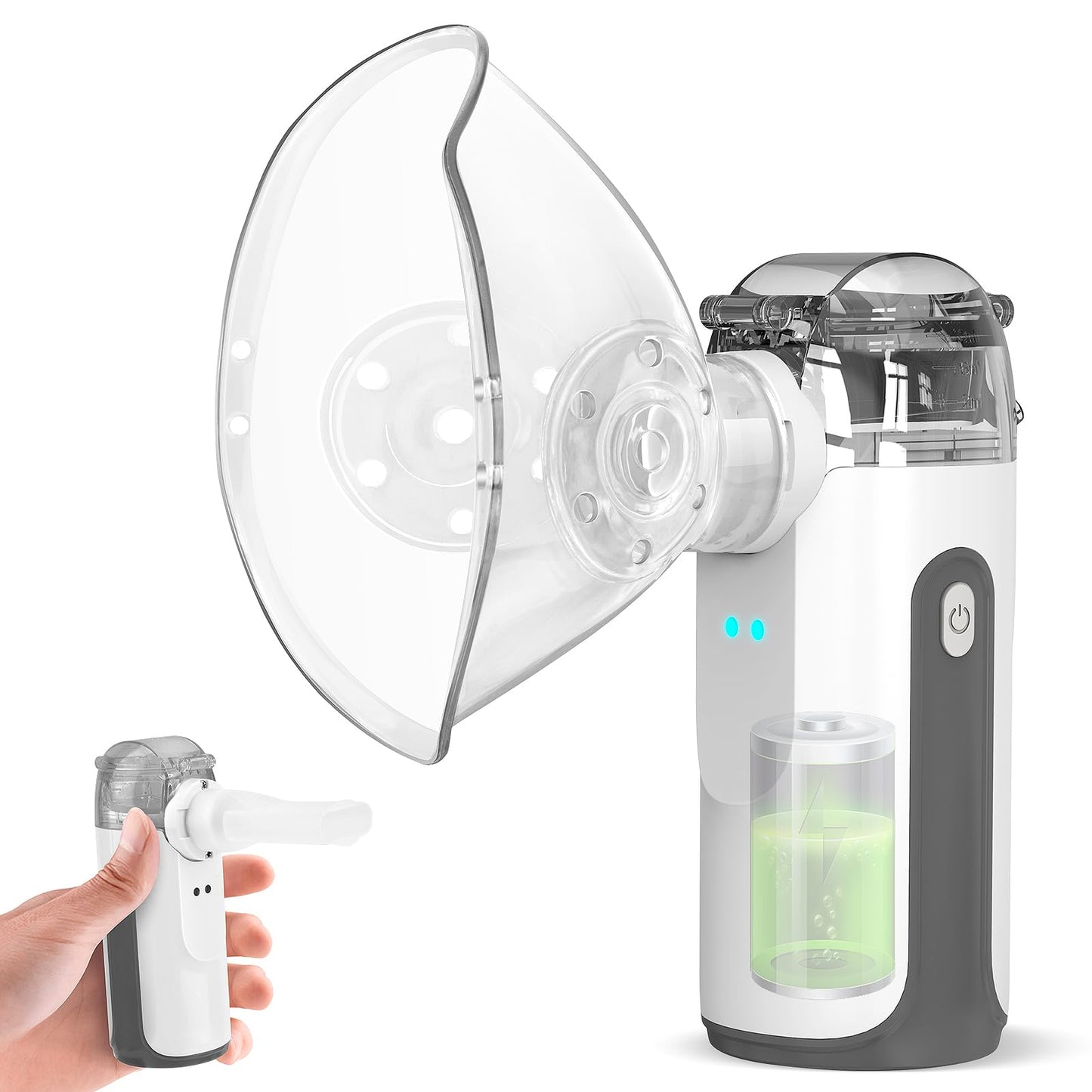 Portable Nebulizer - Mini Nebulizer Machine,Handheld Nebulizer for Breathing Problems,Nebulizer for Travel and Household Use with 1 Set Accessories