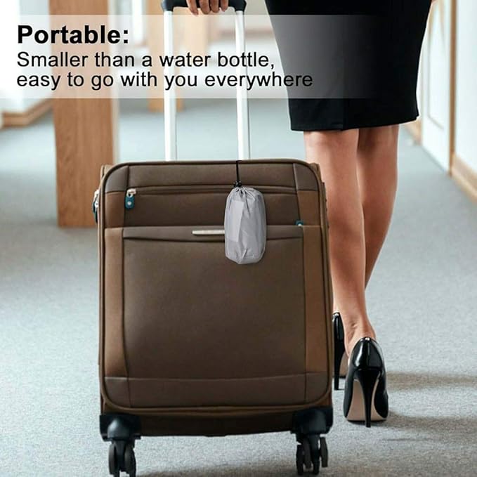 Inflatable Travel Pillow, Airplane Neck Pillow for Sleeping, Supports Head and Chin for Airplanes,Trains,Cars and Office Napping with 3D Eye Mask and Earplugs and Portable Drawstring Bag