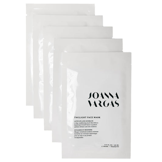 Joanna Vargas Twilight Face Mask - Hydrating Face Masks with Epidermal Growth Factor & Niacinamide - Soothing Facial Masks for Women - Repairing Sheet Mask for Enhanced Skin Barrier - 5 Sheets