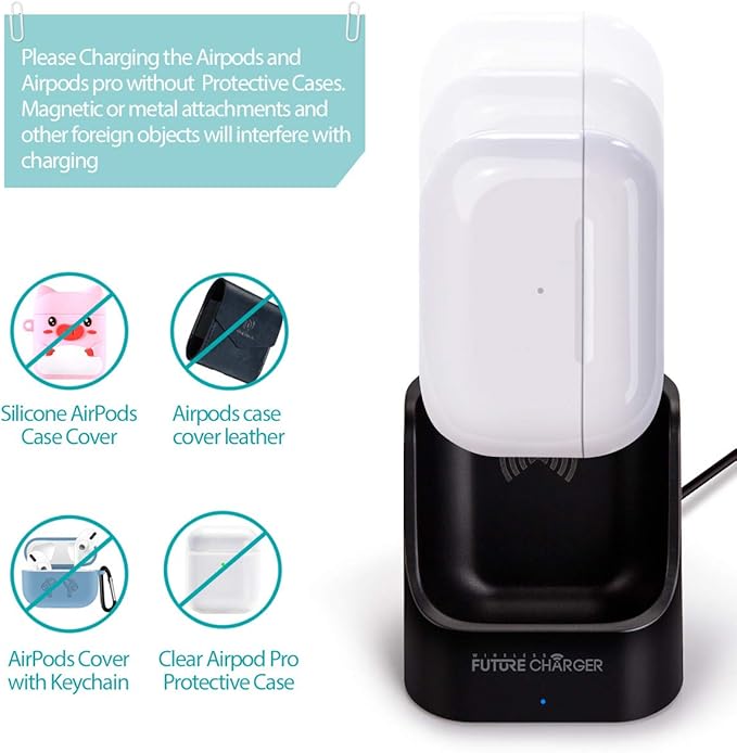 Airpods Charger, Wireless Charger for Airpods Pro and Airpods -Black