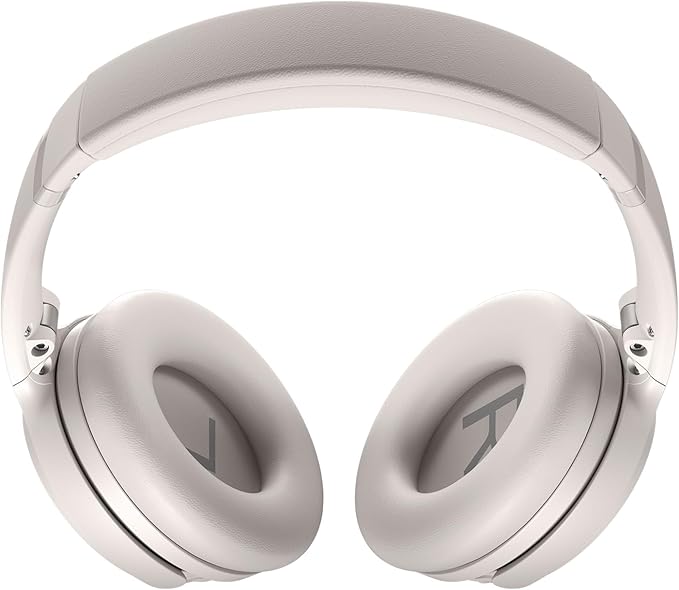 Bose QuietComfort Bluetooth Headphones, Wireless Headphones with Active Over Ear Noise Cancelling and Mic, Deep Bass, Up to 24 Hours of Playtime, White Smoke