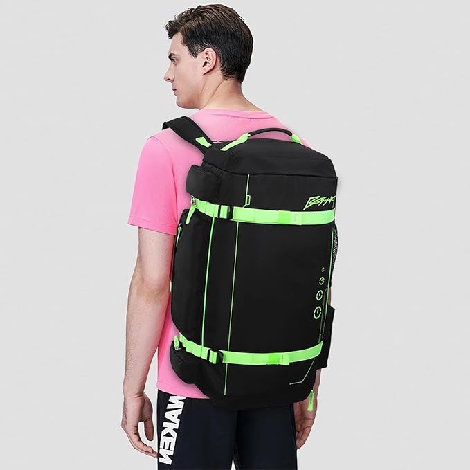 BE SMART 40L Extra Large Gym Backpack for Men, Big Gym Bag with Shoes Compartment, Waterproof Heavy Duty Duffel Bags, Men's Workout Backpacks for Outdoor Sport,Hiking,Camping,Travel