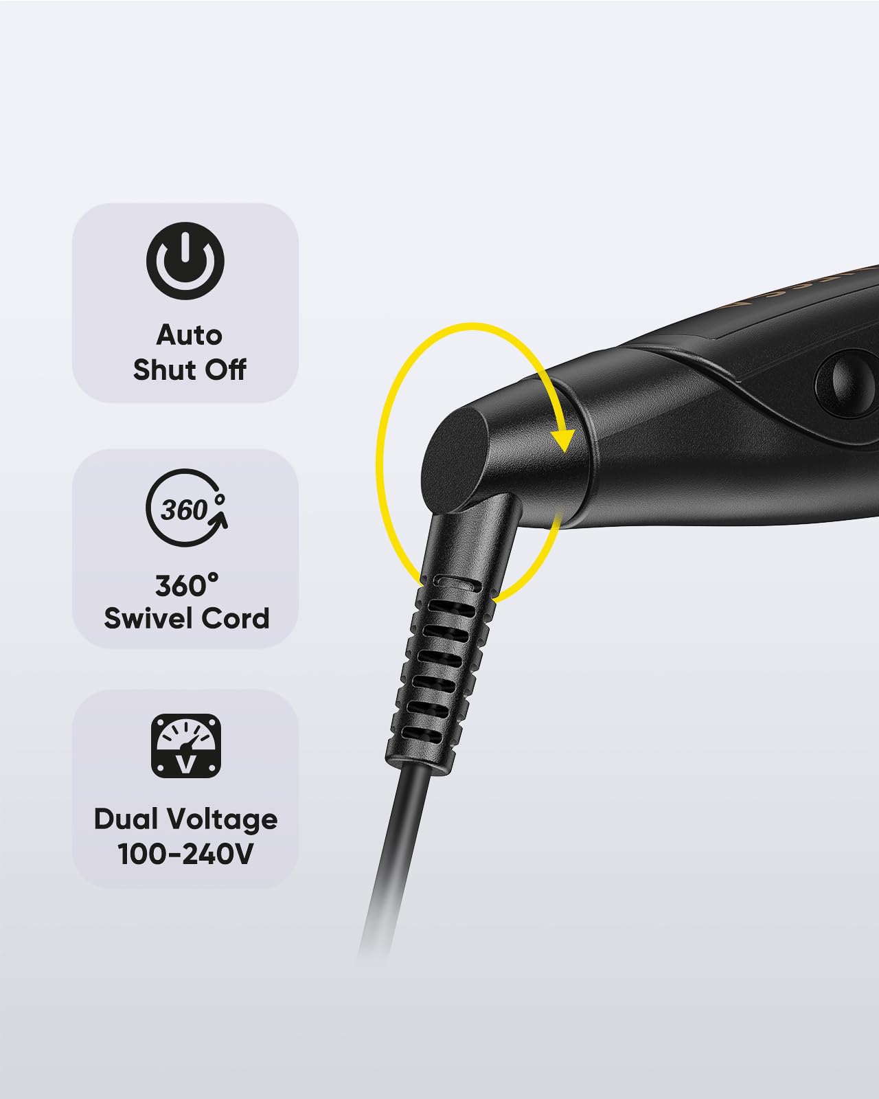 VANESSA PRO Flat Iron Hair Straightener, 100% Pure Titanium Flat Iron for One Pass to Achieve a Sleek Look, Curls Beautifully & Straightens Well - 1 inch