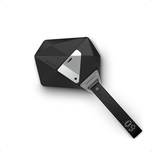 Aulumu A09 Geometric AirPods Pro 2 Case [2nd/1st Generation] with Lock | Protective Cover with Nylon Buckle | Alloy Armour | Compatible with Apple AirPods Pro(2023/2022/2019) - Black