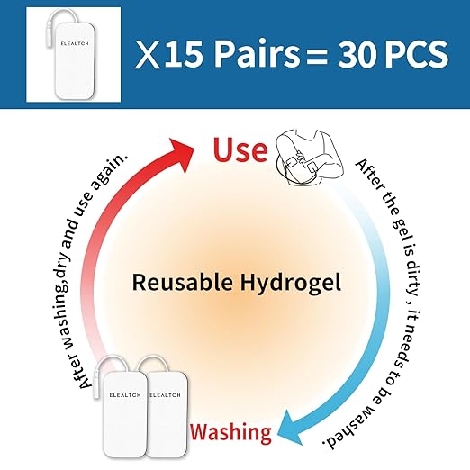 30PCS Compatible with AUVON TENS 7000 Electrode Pads for Tens Unit,Replacement Pads,2" X 4" Brand:ELEALTCH