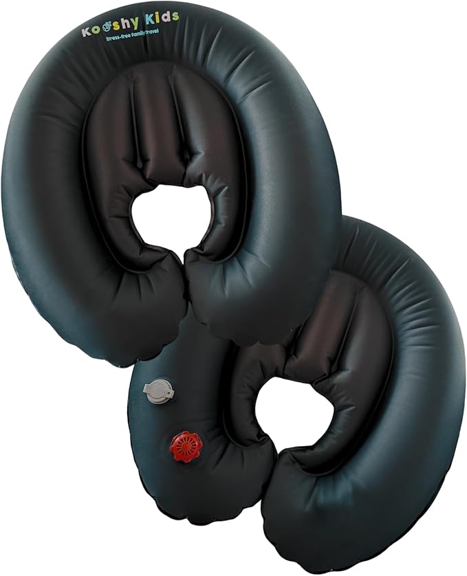 Premium Kooshy Kloud - Hand-Pumped Travel Pillow Nest - Inflatable Travel Pillow - Infant Kids Travel Cuddle Bed - Adult Back Support - Sleep on Planes - Approved All Airlines