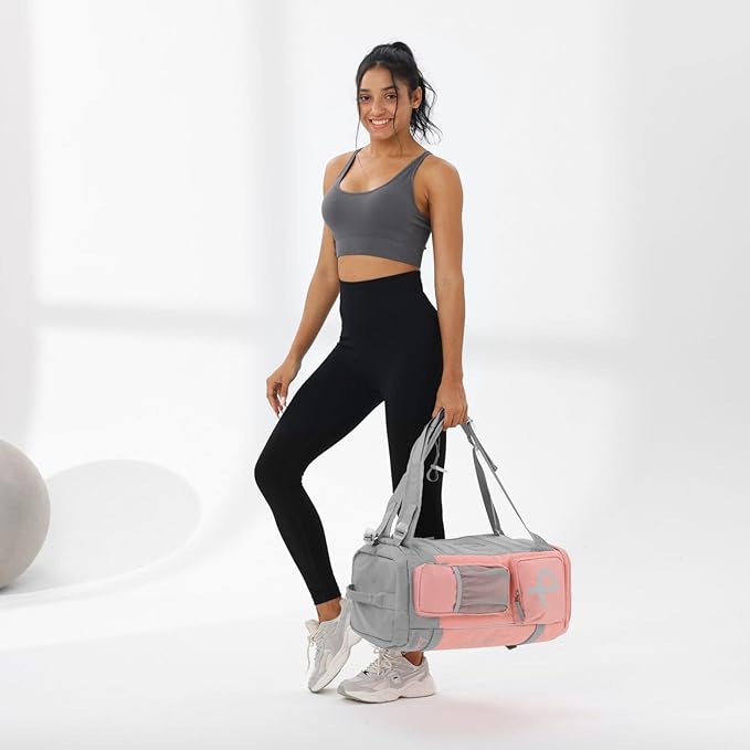 BE SMART 32L Extra Large Gym Backpack for Women, Big Gym Bag with Shoes Compartment, Waterproof Heavy Duty Duffel Bags, Women's Workout Backpacks for Outdoor Sport,Hiking,Camping,Travel