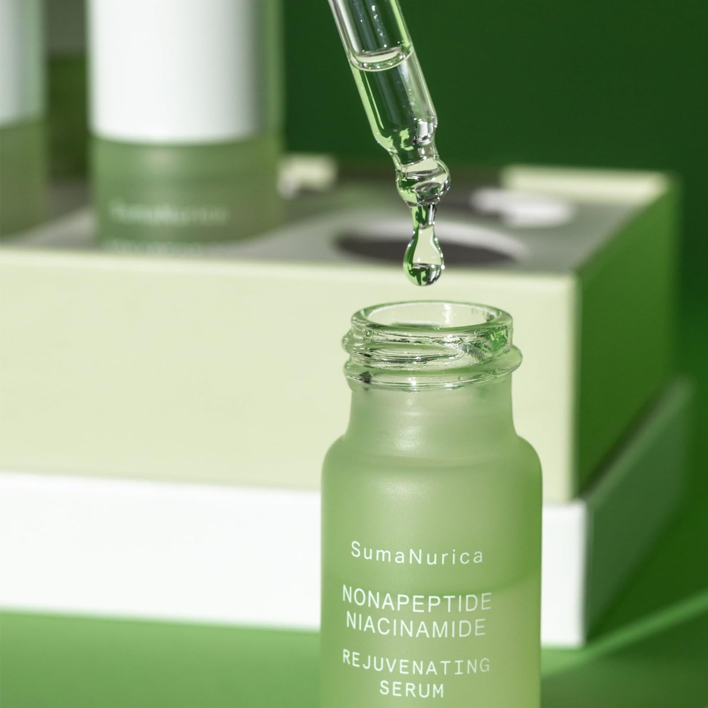 SumaNurica Nonapeptide Niacinamide Rejuvenating Serum Mini - Brightening Face Serum Improves Texture, Boost Hydration - Face Oil Brightens Complexion - Vegan and Fragrance Free - 6 x 0.33 oz