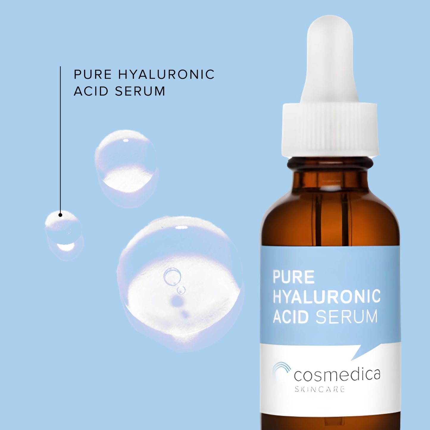 Cosmedica Skincare Facial Serum Trio Set Value for Clear Skin - Vitamin C Super Serum, 2.5% Retinol Serum, Pure Hyaluronic Acid Serum – Vegan, Cruelty-Free Skincare 6 pack