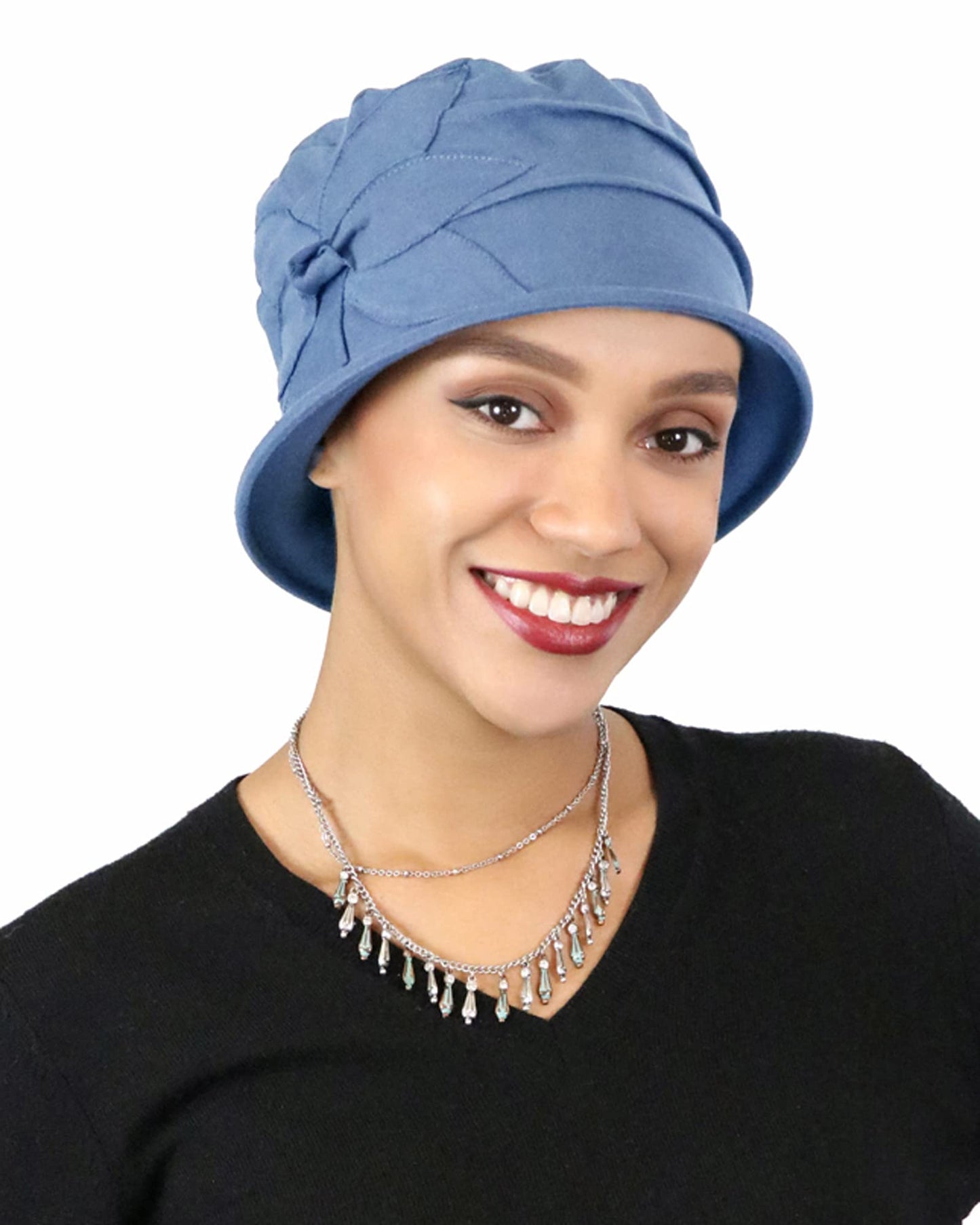Hats Scarves & More Womens Hat Chemo Headwear Cancer Hat 50+ UPF Sun Protection Summer Seattle Chic (US, Alpha, Medium, Blue Grey)