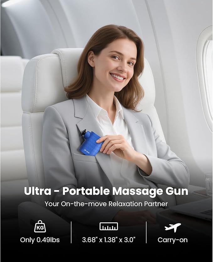 BOB AND BRAD P5 Mini Massage Gun, Pocket-Size Massager for Travel, Ultra-Small Portable Massage Gun for Back & Shoulder Daily Comfort, FSA Quiet Massager HSA Eligible, Gift for Family, Only 0.49 lb