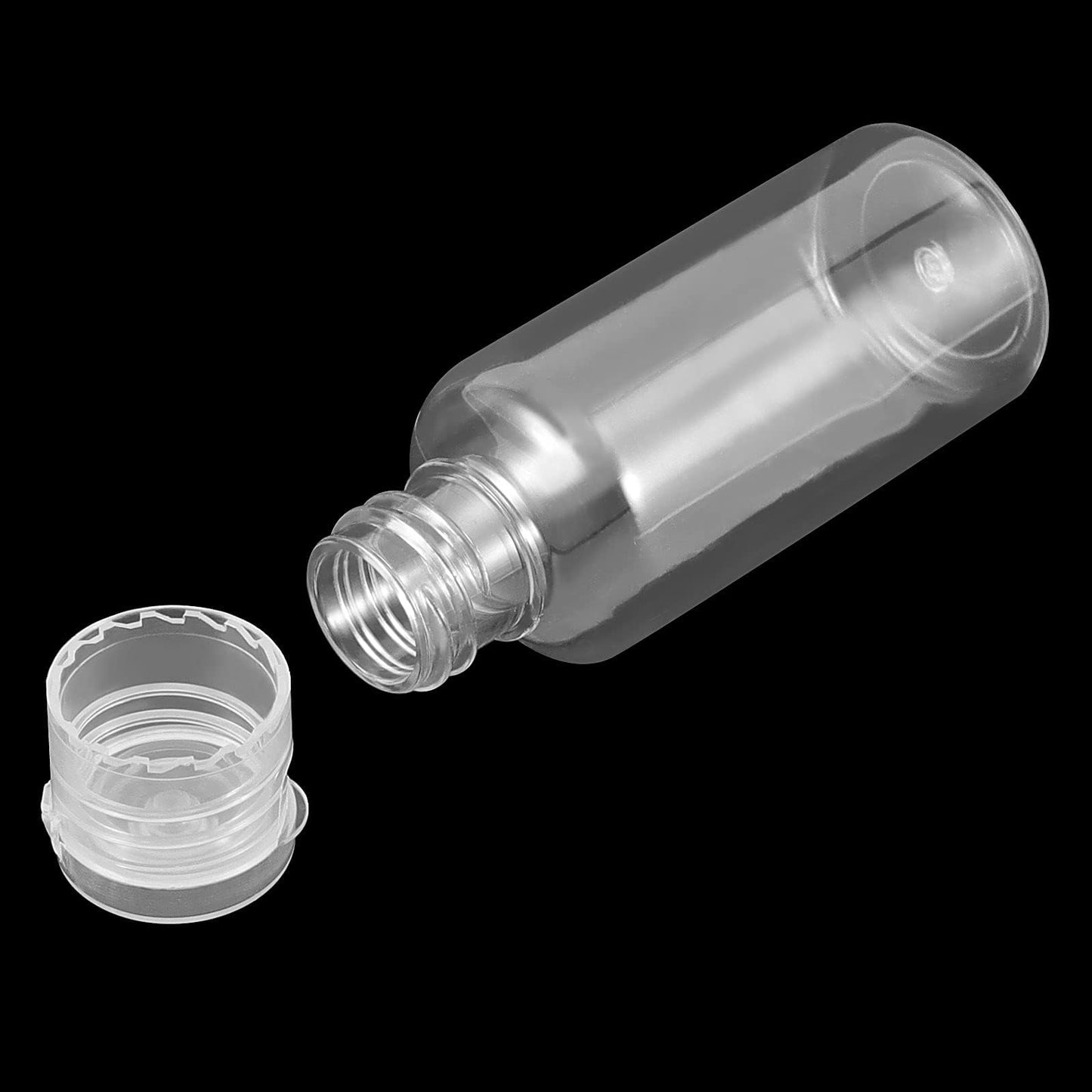 ZEONHAK 110 Pack 1oz Clear Mini Plastic Bottles, Plastic Travel Bottle with Flip Cap, Portable Refillable Empty Containers for Shampoo, Lotion, Liquid Body Soap, Cream