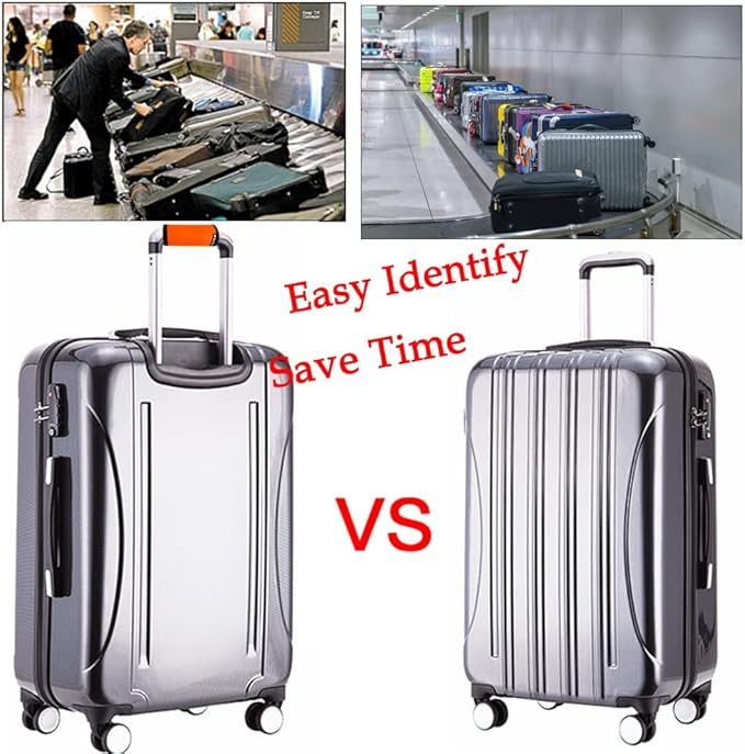 5pcs Neoprene Luggage Handle Wrap for Suitcase Identifier Luggage Makers Covers Wraps Travel Accessories - Fluorescent Orange