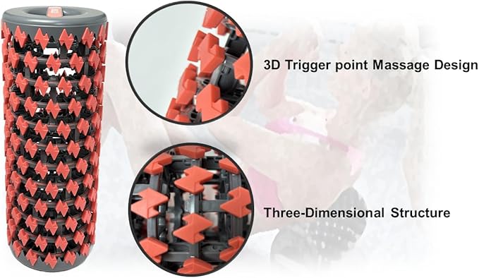 Collapsible Foam Roller for Exercise and Recovery (13 Inches), Easily Portable at 5.5 inches (Red)