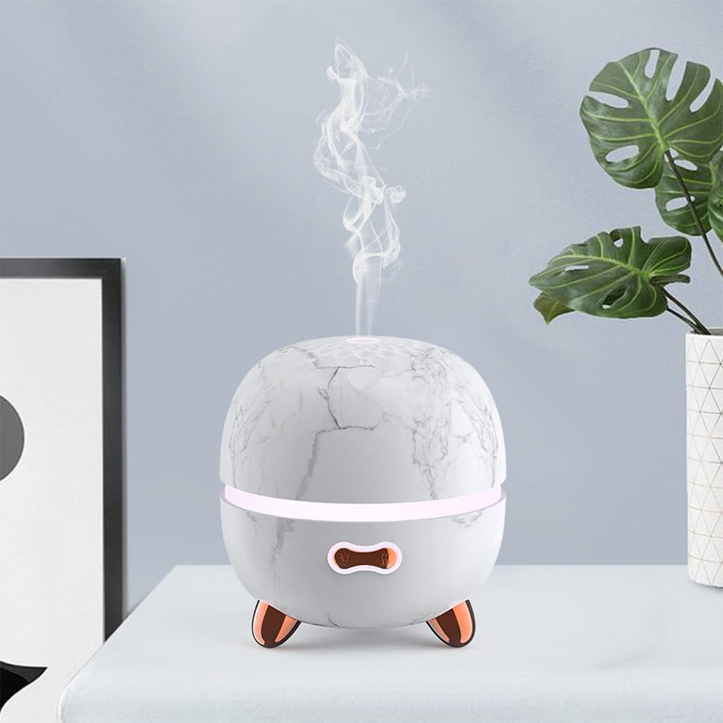 Pinci Essential Oil Diffuser, 120ml Small Aromatherapy Diffuser, Ultrasonic Diffusers for Essential Oil, Cool Mist Humidifier with 7 Color LED and Auto Off Safety, for Bedroom,Office, Study Room