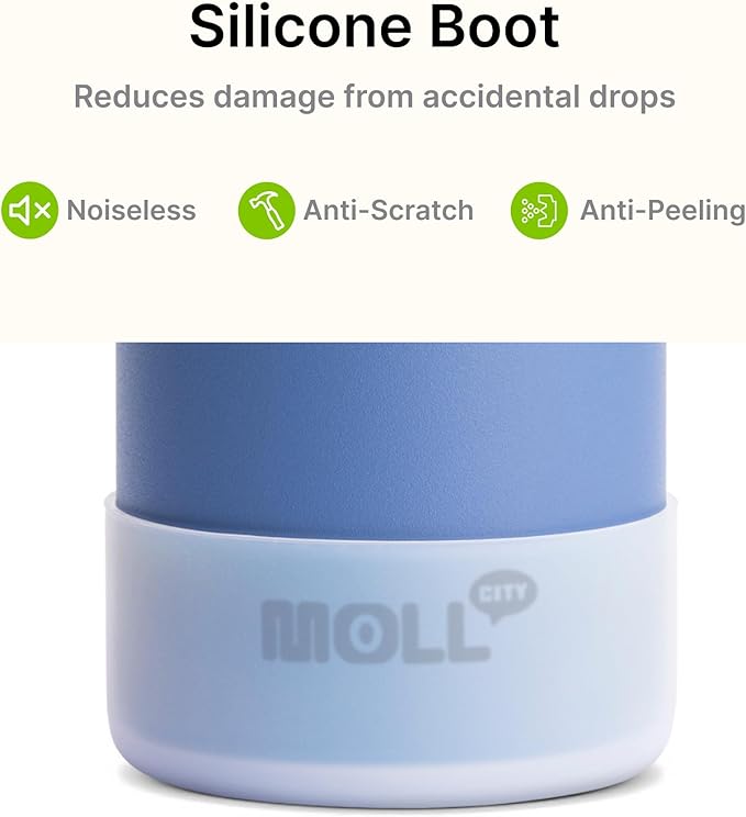 22 oz Water Bottle-Stainless Steel Vacuum Insulated Sports Water Bottle with Leak Proof Spout Lid-Reusable Metal Wide Mouth Water Flask for Travel(Royal Blue)