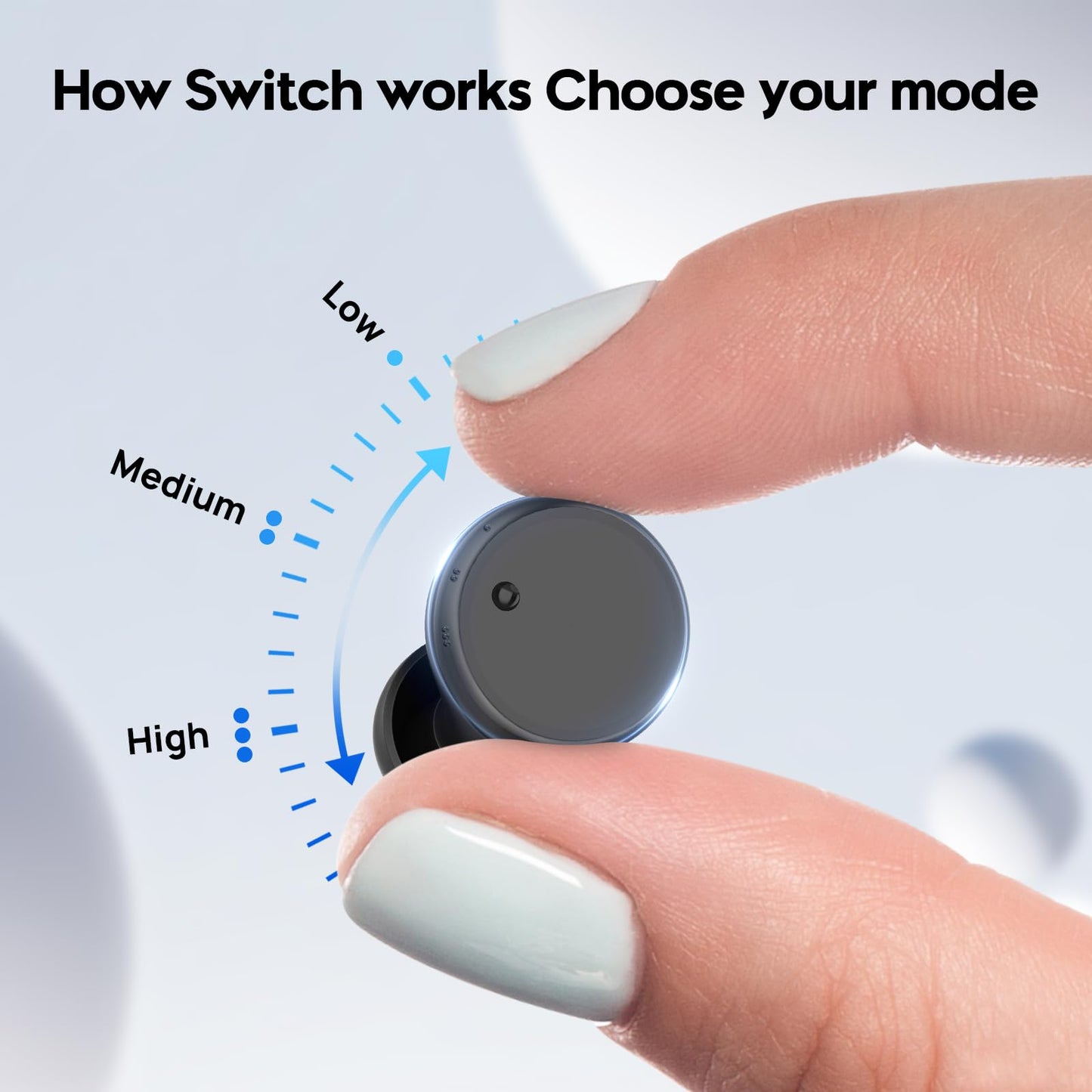 Switchable Concert Ear Plugs for Noise Reduction， Adjustable Earplugs, Multi-Size Silicone Earbuds, 3 Noise Relief Modes for Focus, Study, Work and Travel, Hearing Protection, Reusable Ear Plugs