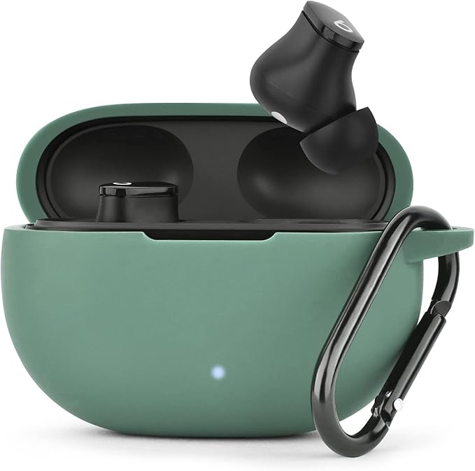 AIRSPO Silicone Case Compatible with Beats Studio Buds Case 2021 Soft Protective Cover for Beats Wireless Earbuds with Keychain (Cactus Green)