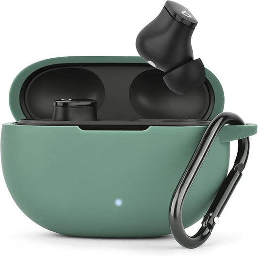 AIRSPO Silicone Case Compatible with Beats Studio Buds Case 2021 Soft Protective Cover for Beats Wireless Earbuds with Keychain (Cactus Green)