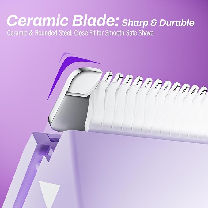 Bikini Trimmer for Women, 3 in 1 Electric Razors for Women - Cordless Body Shaver for Trip - IPX7 Waterproof with LED Display, Ceramic Blade, Rechargeable Lady Trimmer for Underarm Body Leg Face