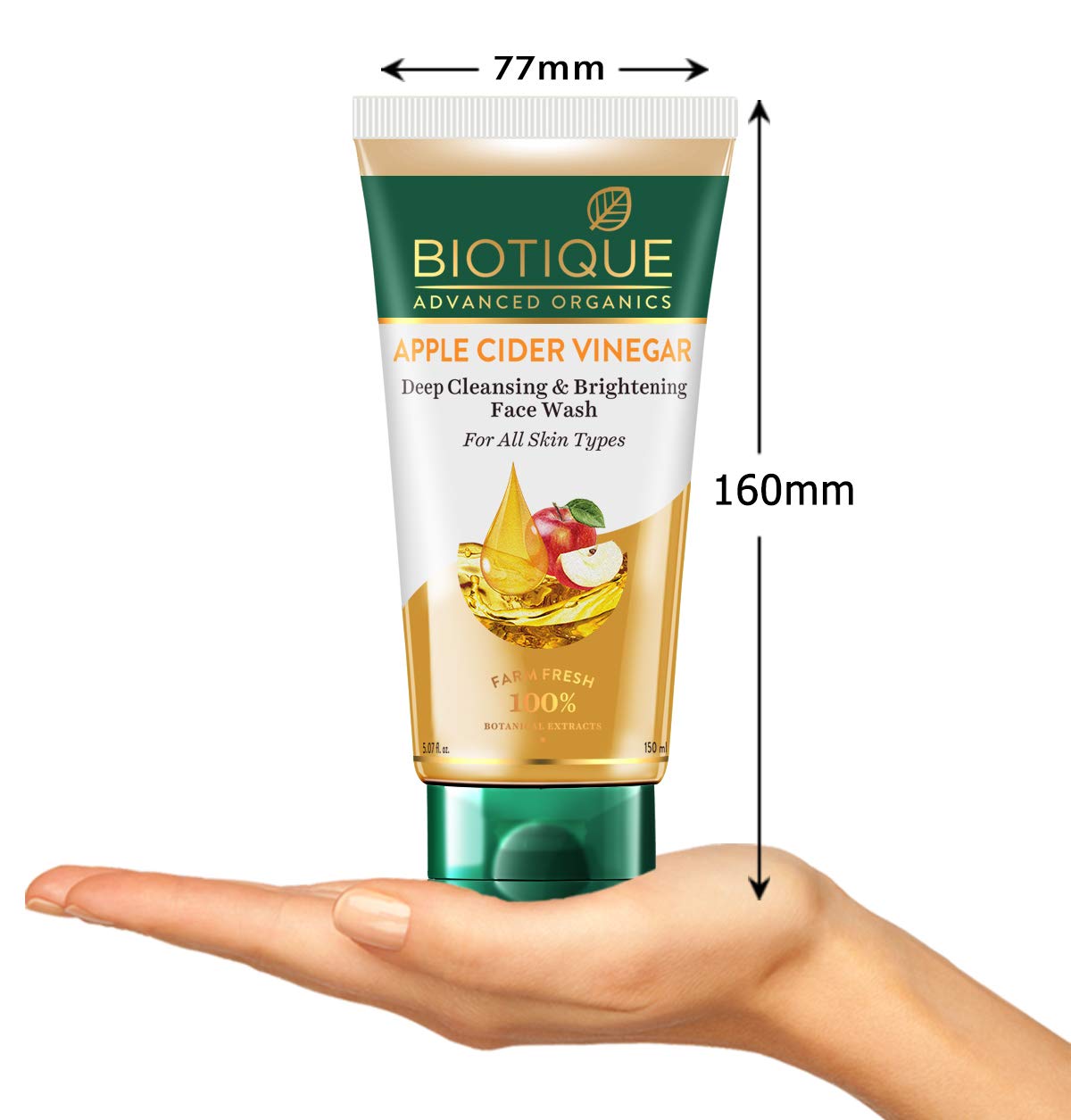 Biotique Apple Cider Vinegar Deep Cleansing Face Wash, 150 ml