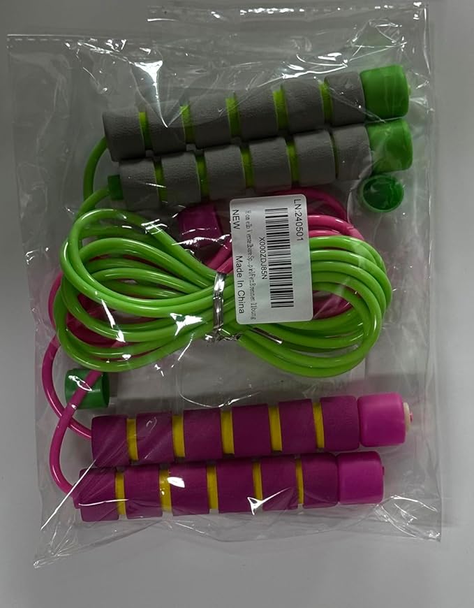 Jump Rope for Kids - Adjustable Soft Skipping Rope with Skin-Friendly Foam Handles for Kids, Boys, Girls, Children - Outdoor Fun Activity, Great Party Favor, Exercise Activity & Fitness