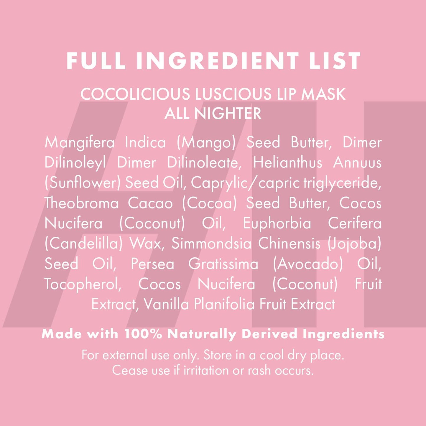 100% Natural Lip Butter Sleeping Lip Mask, Overnight Lip Moisturizer and Conditioner for Dry Lips. Intensive Lip Balm and Lip Therapy Skin Care with Mango butter (Original All Nighter)