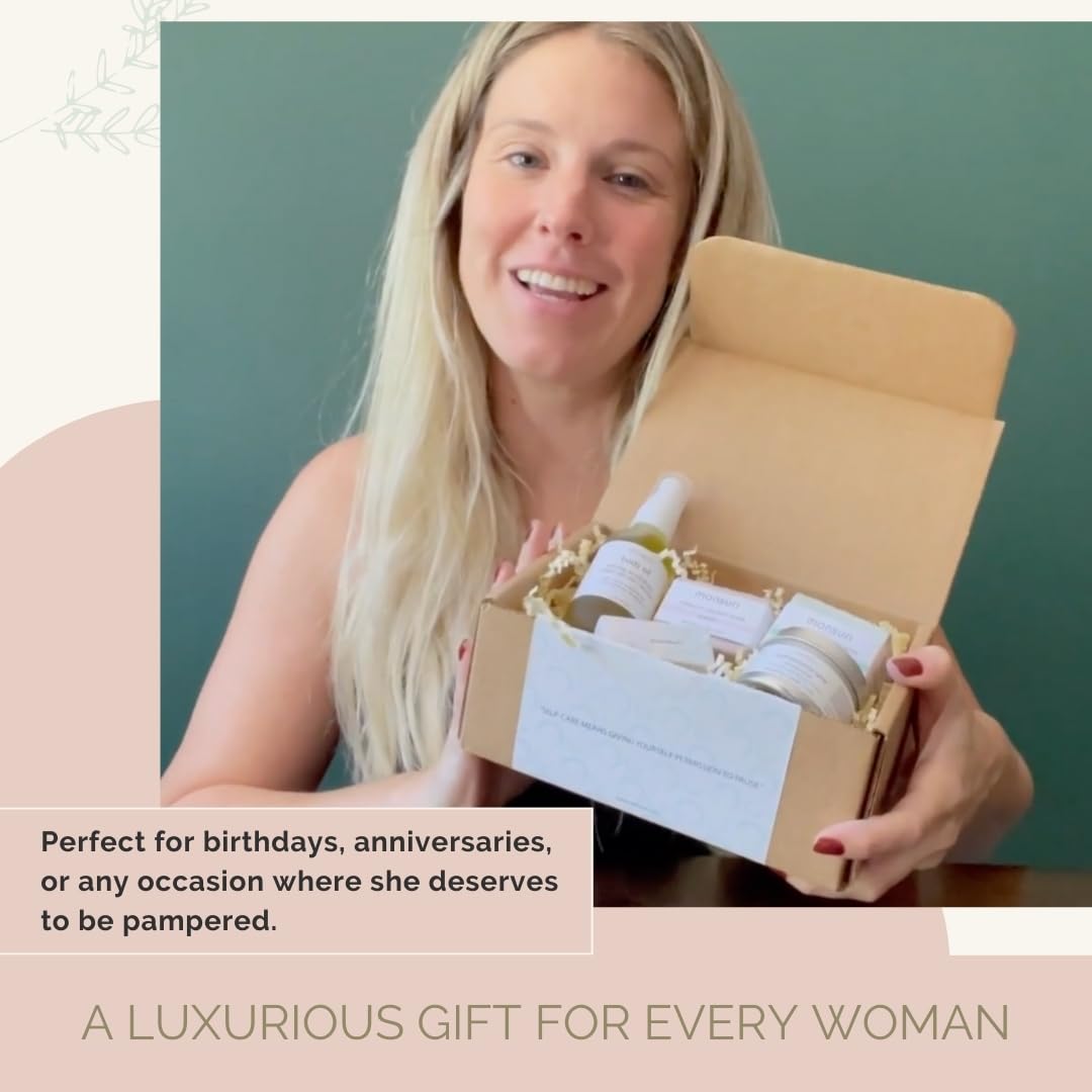 Self Care Package Spa Kit: Natural Bath Accessories and Skincare Products Spa Basket for Women Gift.