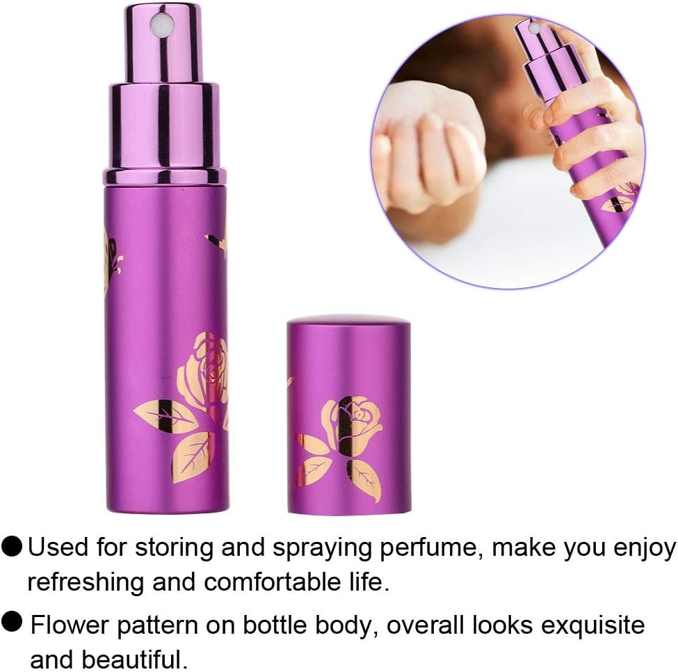 Portable Refillable Perfume Bottle, travel perfume bottle refillable Mini Refillable Bottle, Aluminum housing Atomizer Empty Cosmetic Spray Bottle 10ml (04)