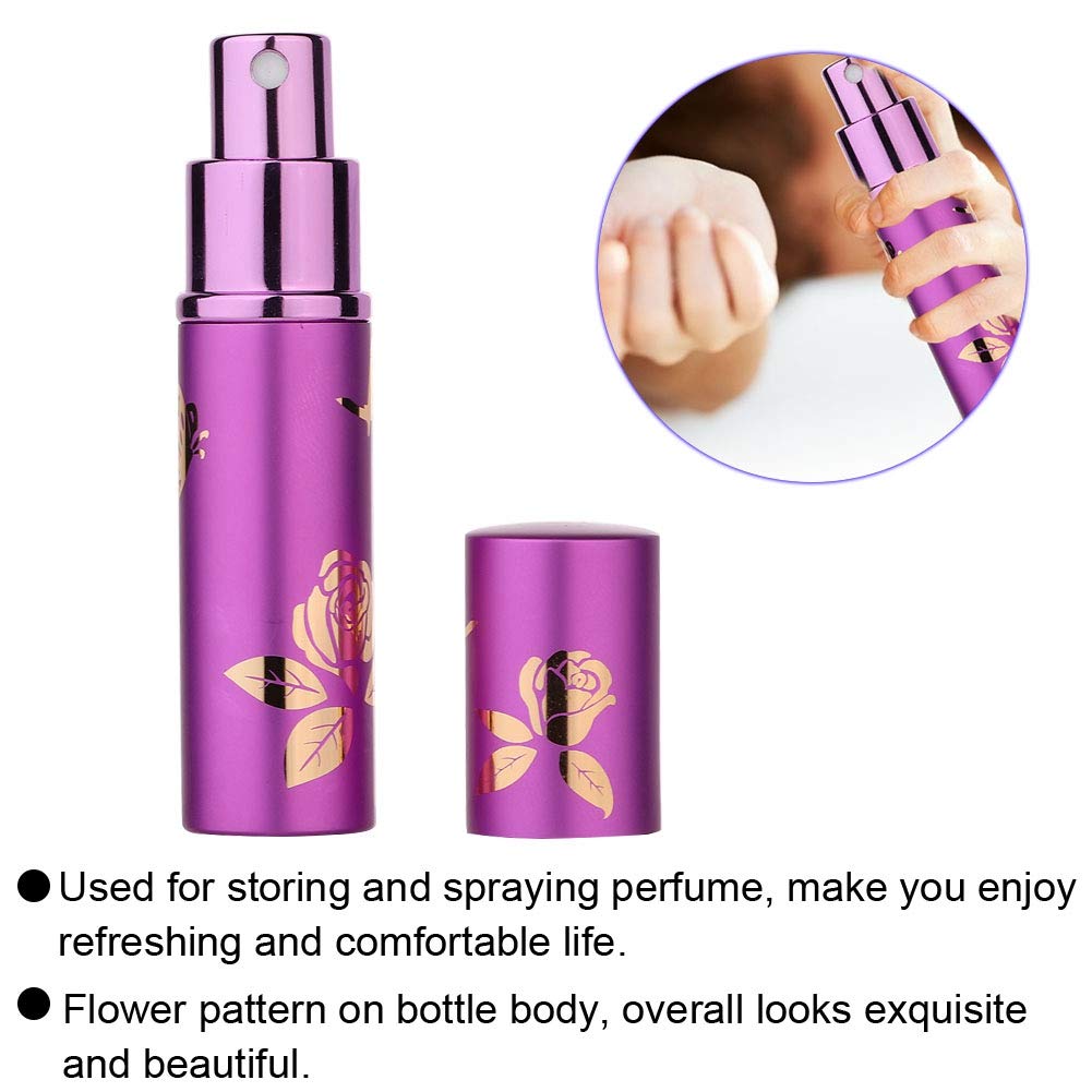 Portable Refillable Perfume Bottle, travel perfume bottle refillable Mini Refillable Bottle, Aluminum housing Atomizer Empty Cosmetic Spray Bottle 10ml (04)