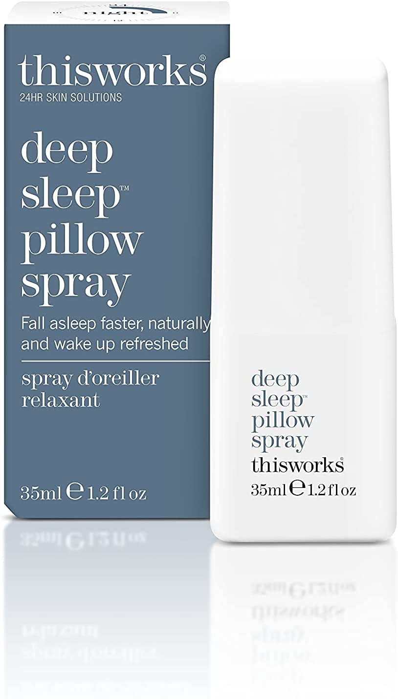 THISWORKS Deep Sleep Pillow Spray – Fast-Acting Natural Formula with Lavender for Relaxation and Restful Sleep – 35 ml (1.2 fl oz) Mini Travel Size