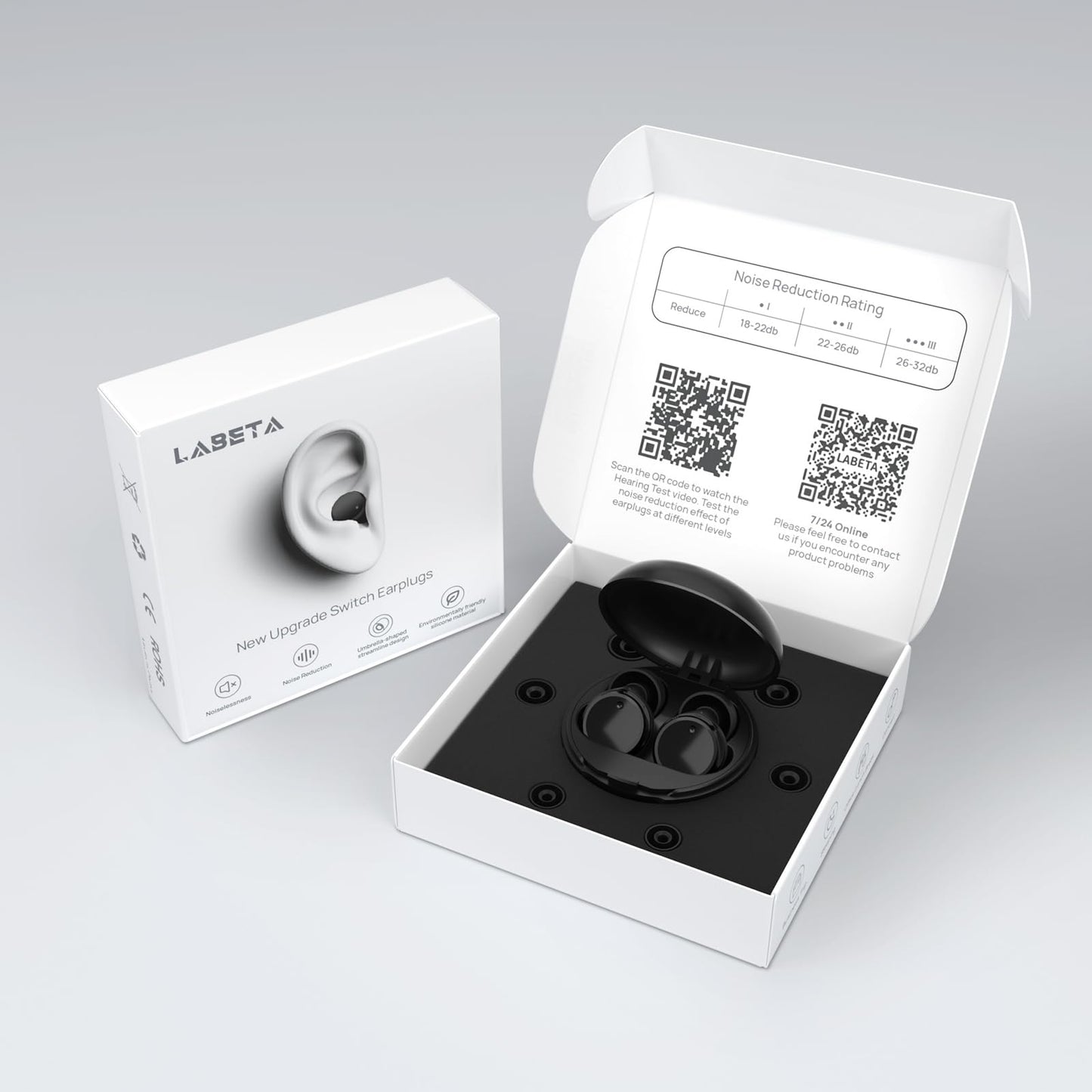 Switchable Concert Ear Plugs for Noise Reduction， Adjustable Earplugs, Multi-Size Silicone Earbuds, 3 Noise Relief Modes for Focus, Study, Work and Travel, Hearing Protection, Reusable Ear Plugs