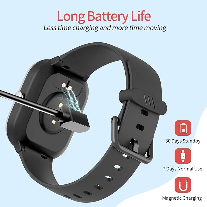 Kids Fitness Tracker Watch, IP68 Waterproof Smart Watch with 19 Sport Modes, Pedometer, Heart Rate Monitor, 19 Sports Modes, Great Gift for Kids