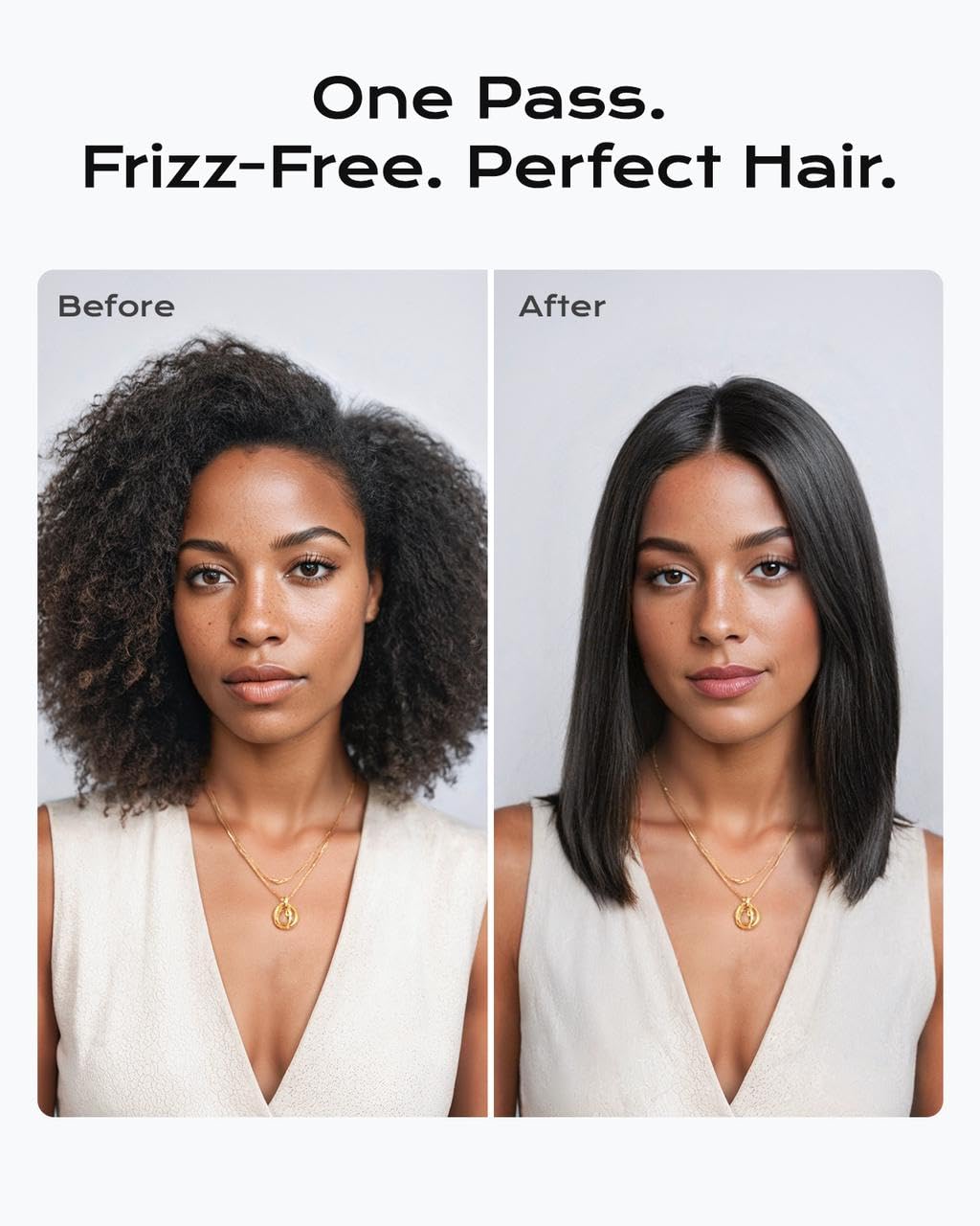 Titanium Flat Iron Hair Straightener for Natural Hair, 2 inch Hair Straightener for Thick Hairs, Silk Press Flat Iron Wide Plate