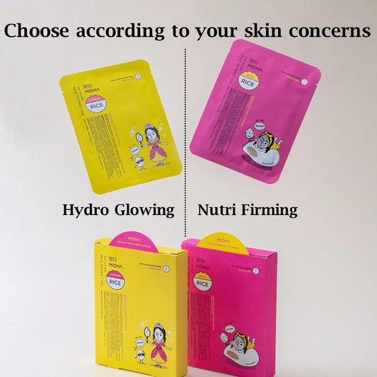 MIDHA Rice Milk Mask Nutri Firming, nourishing and firming facial sheet mask 5ea 1Pack, help to firm and provides the nutrition to the skin