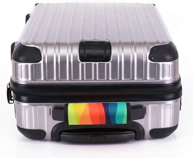 5 Pack Neoprene Luggage Handle Wraps for Suitcase Travel Luggage Tags/Identifiers/Marker/Grips Travel Accessories for Airplane(Multi-Color)