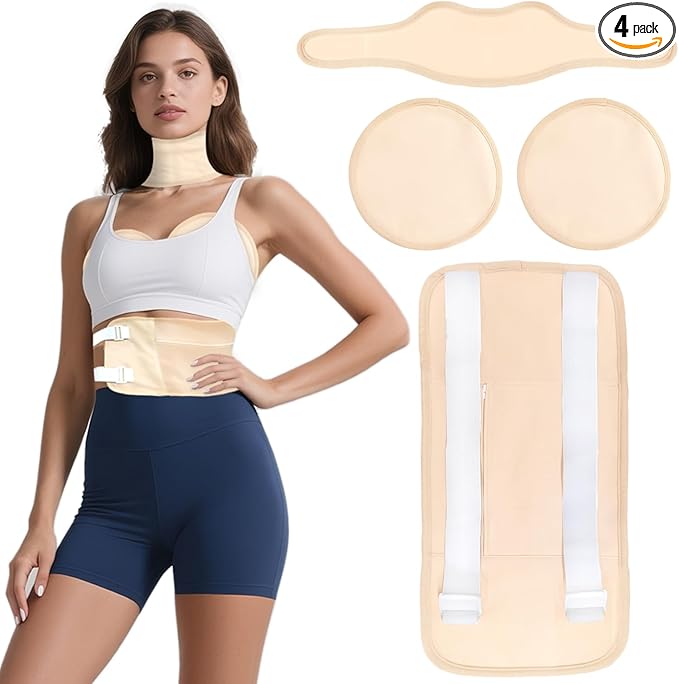 Castor Oil Pack Wraps - 4pc Organic Cotton Set for Liver Detox, Hormonal Balance & Cramp Relief | Leakproof & Reusable Compress Kit for Women & Men | Thyroid, Belly, Breast Use