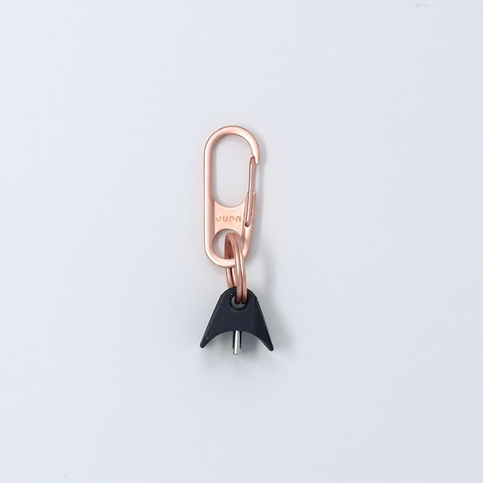 JURA Anchor for All Apple AirPods - Rose Gold Carabiner - Black Carbon Fiber Anchor - Lightning & USB-C Port