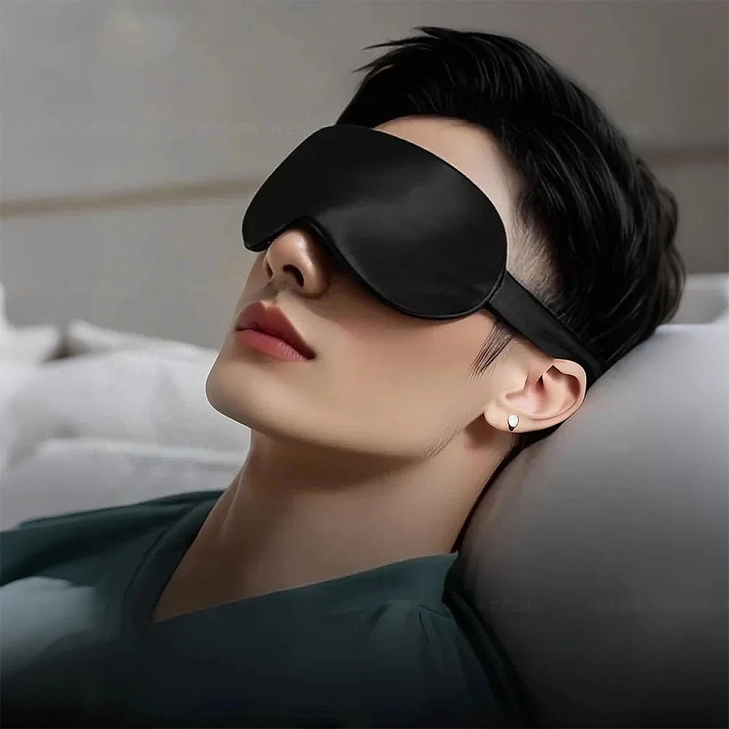 4 Pack Sleep Mask for Women & Men, 100% Blackout Silky Eye Cover, Zero Eye Pressure Soft Satin Blindfold with Elastic Adjustable Strap, Lightweight Night Eyes Shade for Travel Nap Side & Back Sleepers