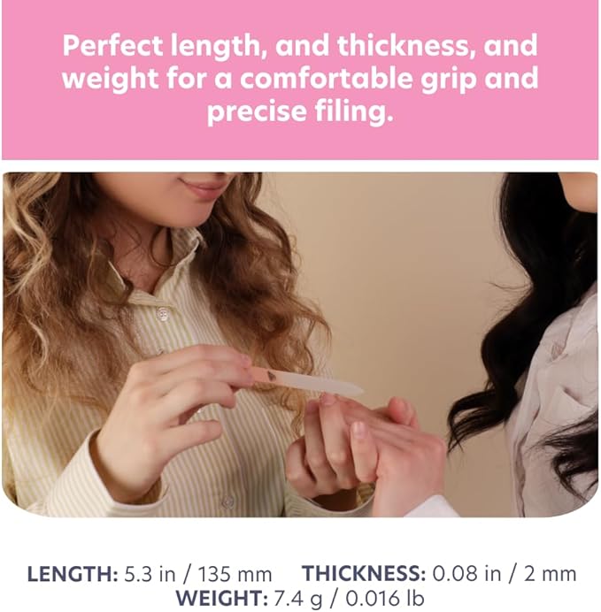 BONA Fide Beauty Czech Glass Nail File Set 3-Pieces, Muted Fall Colors Nail Filers - Reusable Nail Care, Lovely Gifts for Bridesmaid, Travel Beauty Tool