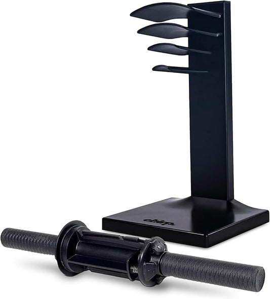 Chirp Focus Muscle Roller Handle and Wheel Rack - Equipment for Deeper Muscle Recovery and Secure Storage, Best Combined with 4-Inch Focus Wheel - 15.5" (39cm)