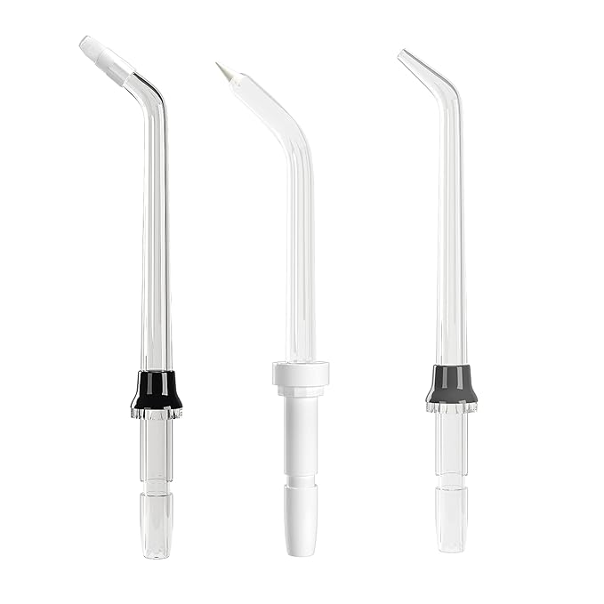 BURST Electric Water Flosser Replacement Tips (Combo/3 Pack) | for Fresh Breath & Healthy Gums | Plaque Removal Between Teeth, Braces & Dental Work
