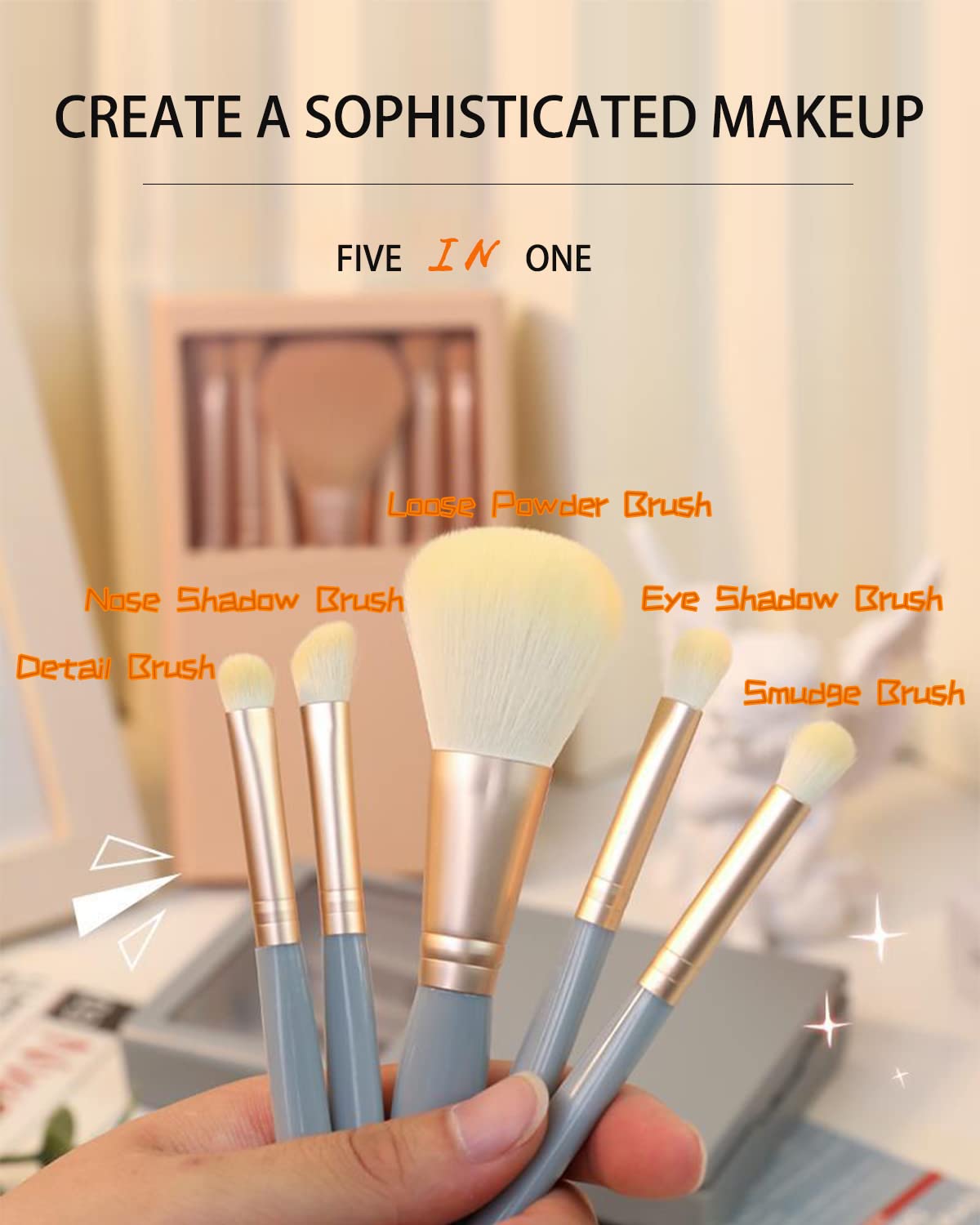 Travel Size Makeup Brushes Set, Easy-taken Mini Makeup Brush Set with Case and Mirror, Small Complete Function Cosmetic Brushes Kit Perfect for On The Go (Pink)